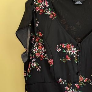 City Chic Floral A-Line Dress
